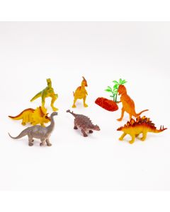 Animales plásticos dinosaurios 14pzas +3a
