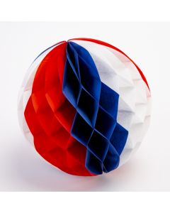 Esfera papel colgante 20cm tricolor