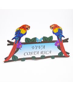 Figura lapa roja viva Costa Rica 40x60cm