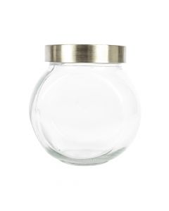 Recipiente vidrio 450ml redondo con tapa