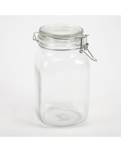 Frasco cuadrado vidrio 1500ml cierre hermético