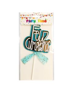 Topper cumpleaños con estrellas