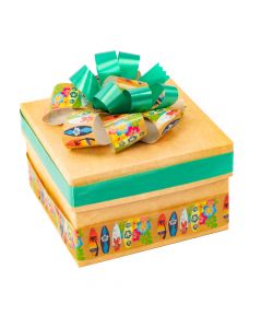 Caja kraft decorado hombre 13x13x8cm #18