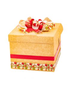 Caja queque decorado mujer 19x19x15
