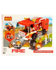 Bloque armable camión bombero 184pzas 2en1 +6a 