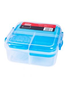 Recipiente 3 divisiones azul