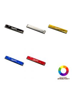 Armónica estampada notas musicales