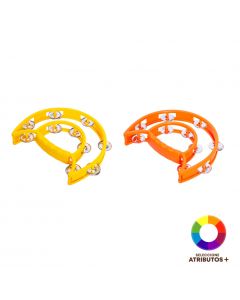 Pandereta media luna lisa