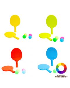 Raqueta con accesorios surtidos