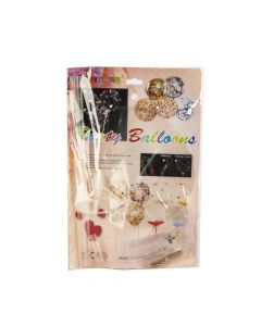 Globo plástico liso con luz led 20pulg transparente