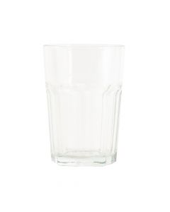 Vaso vidrio liso octogonal 365cc 12 1/4oz transparente