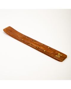 Porta palos madera para incienso estampado 26x3.5cm