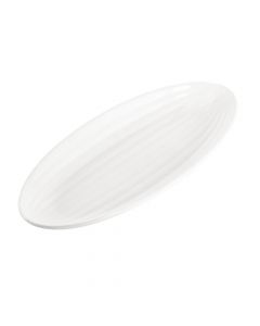 Plato ovalado porcelana 16" blanco