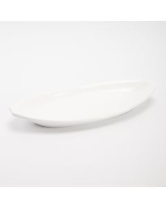 Plato porcelana ovalado liso 14pulg