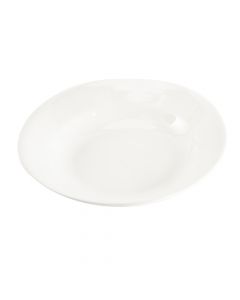 Plato porcelana hondo 9pulg blanco