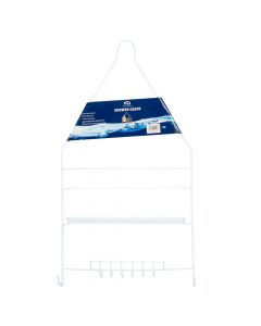Organizador metal para baño blanco