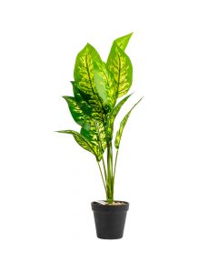 Planta artifical polo alto macular evergreen con maceta