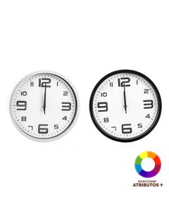 Reloj pared redondo plástico