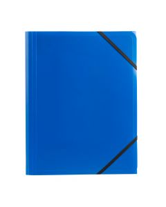 Carpeta plástica con elástico lisa a4 0.5mm azul