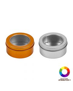 Caja metálica redonda pequeña