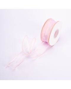 Cinta tela lisa 5yds 4cm rosado
