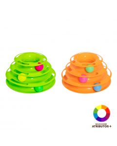 Juguete torre con pelotas