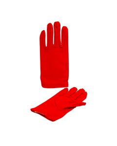 Guante tela liso rojo