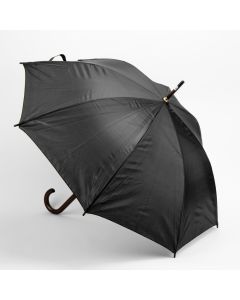 Paraguas automático liso con mango madera 60cm surtido