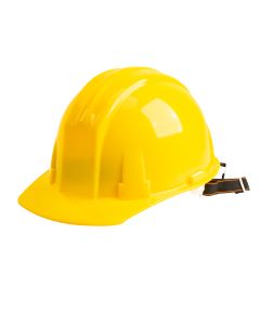 Casco seguridad plástico liso ajustable 29x22x16cm amarillo
