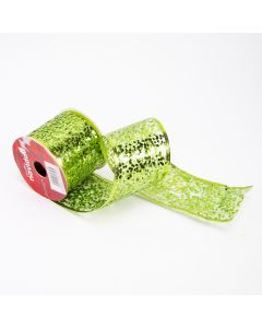 Cinta decorativa navidad con lentejuela 3yards 6.3cm verde