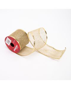 Cinta decorativa con escarcha 3 yards 6.3cm champagne