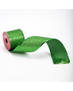 Cinta decorativa navidad lisa escarchado 3yards 6.3cm