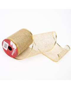 Cinta decorativa con brillo 3 yards 10cm dorado