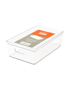 Organizador refrigerador rectangular con tapa 26.1x16x8.1cm