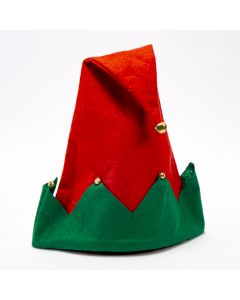 Gorro navideño duende con cascabel 31x43cm