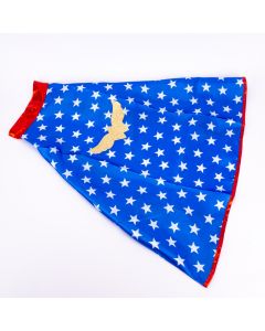 Capa infantil estampado estrellas con detalle escarchado 65cm