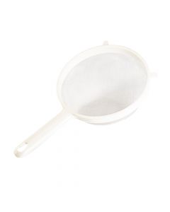 Colador plástico liso 37x22cm blanco