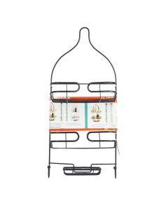Organizador metálico para baño liso 3 niveles negro