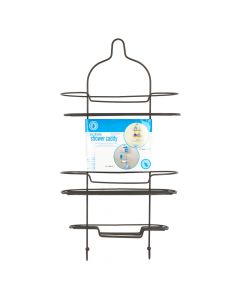 Organizador metálico para baño liso 3 niveles negro