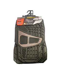 Alfombra hule para auto con relieve 4pzas