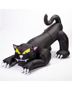 Inflable plástico gato Halloween 1.80m negro