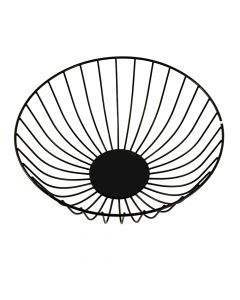 Cesta metálica para frutas 27x10cm negro