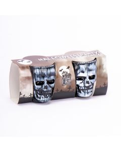 Vaso shot plástico calavera 5cm 2pzas