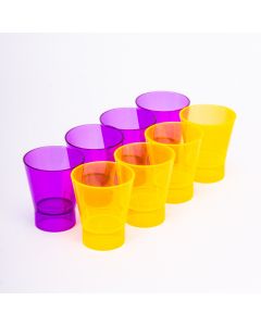 Vaso shot plástico liso 8pzas 6cm