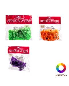 Telaraña con araña decorativa