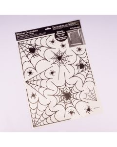 Telaraña adhesiva para espejo 43x20cm negro