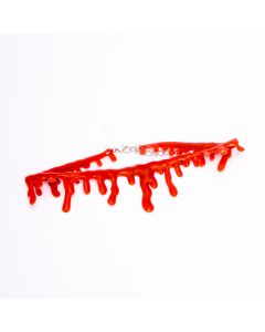 Collar plástico Halloween sangre falsa ajustable 13cm rojo