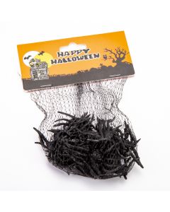 Arana plástica 12pzas 6cm negro