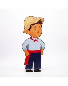 Adorno mes patrio campesinos 32x50cm surtido