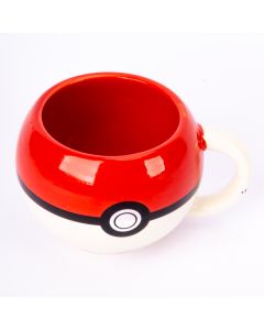 Jarra cerámica bola Pokémon rojo y blanco